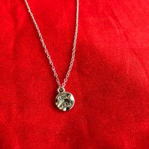 3 for $20 Hammered Peace & Love Pendant Necklace
